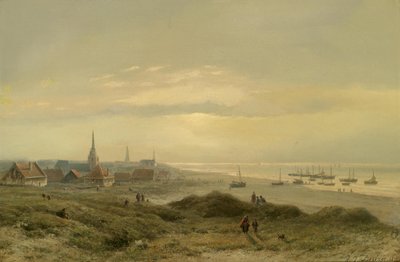 Beach at Scheveningen by Johannes Joseph Destrée